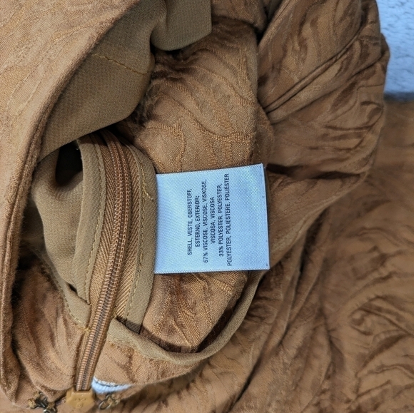 Anthropologie Ett:twa Pants Women's 8 Brown Gold Aubade Tie High Waist Jogger - Picture 7 of 7